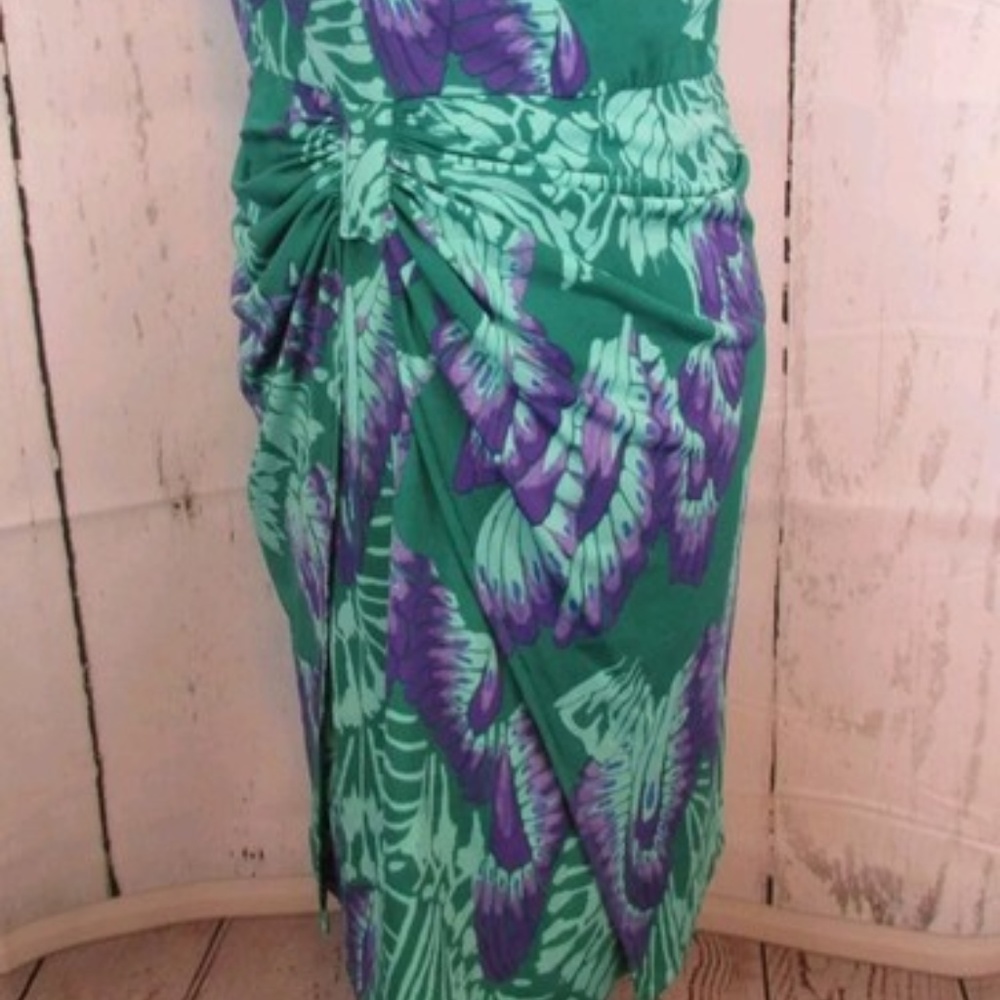 Gianni Bini Green Above Knee One Shoulder dress - Picture 3 of 5